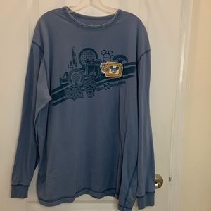 Disney Parks Walt Disney World 71 Long‎ Sleeve Size XXL Men's Blue Shirt